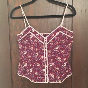 Adorable Tocca floral crop cami tank Sz 8